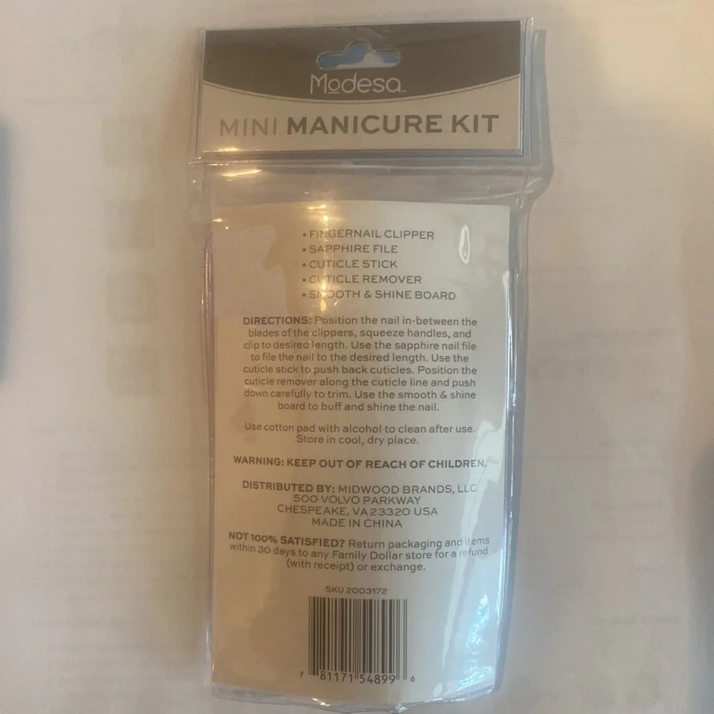MODESTO 15p Nail Manicure Pedicure Selfcare Kit w/ Caddy NIP $35 lcsr